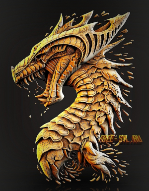 dragon 3d model stl file