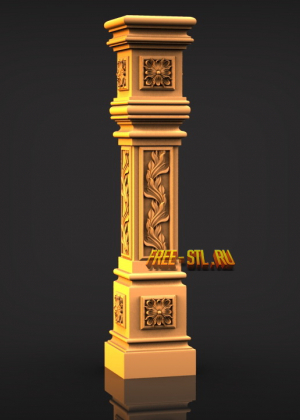 3D post model free stl