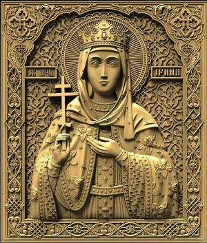 модель иконы св. Ирины для станка ЧПУ в формате .STL
