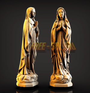 virgin Mary 3d model stl