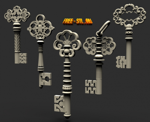 ключи файл 3D формат stl