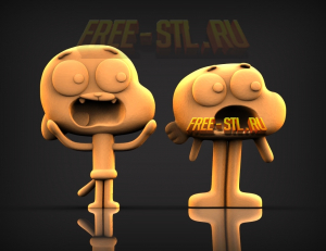 Гамбол и Дарвин 3D модель формат STL