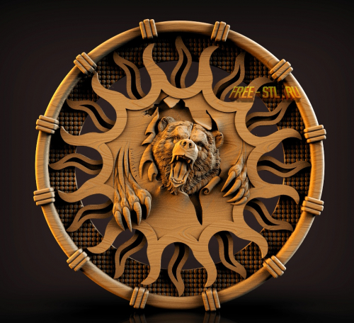Russian bear 3d model file download stl