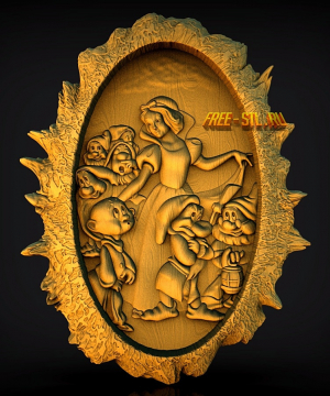 Белоснежка и 7 гномов 3d модель