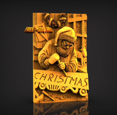 santa claus 3D model free stl
