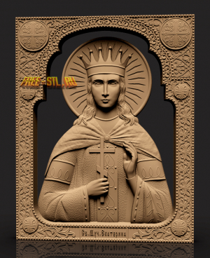 Святая Екатерина икона 3D модель