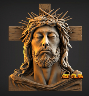 Иисус лик 3D модель формат STL
