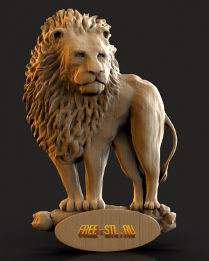 лев 3d model STL скачать бесплатно