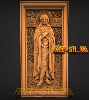 икона Мария Египетская 3D модель формат STL