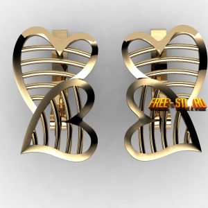 3D сережки модель