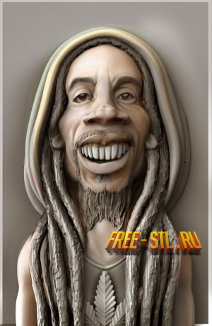 bob marley 3d model stl