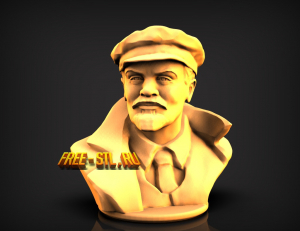 Ленин в кепке 3D модель формат STL