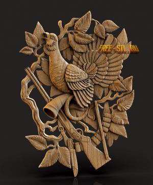 3d STL models for CNC panno hunting black grouse