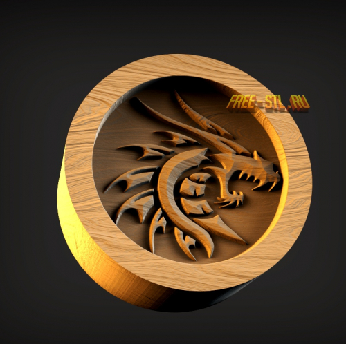 3d STL model for CNC dragon