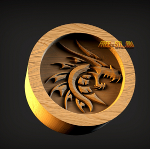3d STL model for CNC dragon