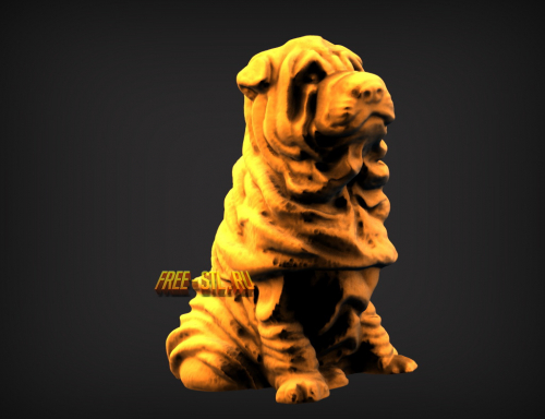 шарпей 3d модель скачать