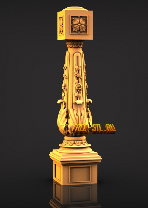 3D столб model free stl