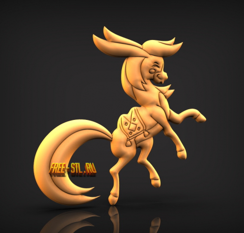 3d модель конёк горбунок