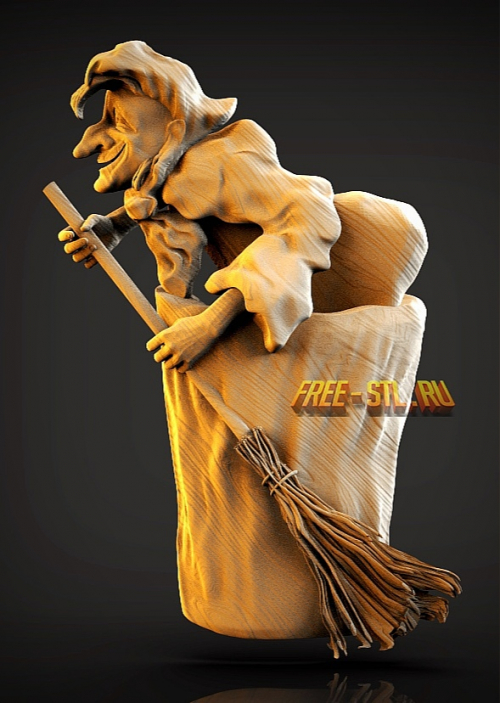 баба яга 3D модель stl